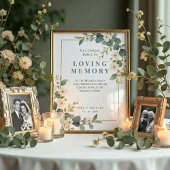 Exquisite Flowers & Eucalyptus Wedding Memorial ポスター