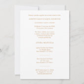 Exquisite Gold Floral Botanical Frame Communion 招待状 (裏面)