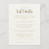 Exquisite Gold Rings Floral Wedding TLW26 エンクロージャーカード (裏面)