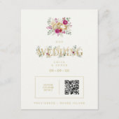 Exquisite Gold Rings Floral Wedding TLW26 エンクロージャーカード (正面)