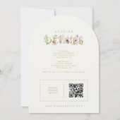 Exquisite Gold Rings Floral Wedding TLW26 招待状 (裏面)