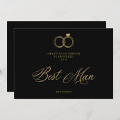 Exquisite Gold Wedding Rings Trendy Best Man  (正面/裏面)