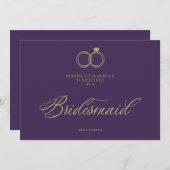 Exquisite Gold Wedding Rings Trendy Bridesmaid (正面/裏面)