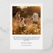 Exquisite Golden Modern JOY Metallic Christmas 箔シーズンカード (裏面)