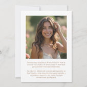 Exquisite Graduate Cap in Beige Tones Graduation 招待状 (裏面)