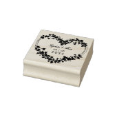 Exquisite Heart of Leaves & Wild Branches Wedding ラバースタンプ (スタンプ)