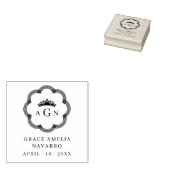 Exquisite Intricate Ornate Floral Princess Tiara ラバースタンプ (押印)