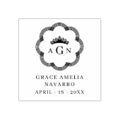 Exquisite Intricate Ornate Floral Princess Tiara ラバースタンプ (インプリント)