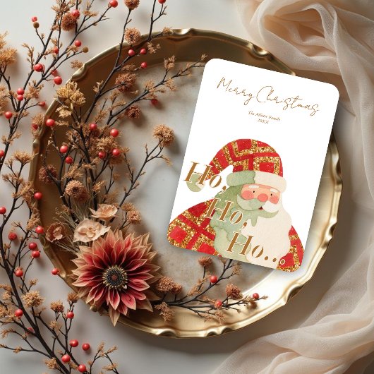 Exquisite Luxury Christmas Cute Santa Claus シーズンカード