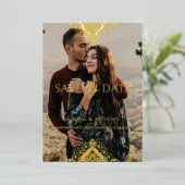 Exquisite Luxury Ornamental Baroque Decorative  箔招待状 (立ち正面)