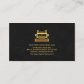 Exquisite Marbleテクスチャ金ゴールドライン、トラッカー 名刺 (裏面)