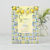 Exquisite Mediterranean Tiles Floral & Lemons  セーブザデート (スタンド正面)