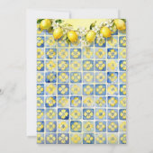 Exquisite Mediterranean Tiles Floral & Lemons  セーブザデート (裏面)
