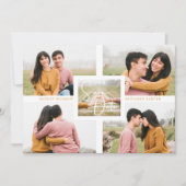 Exquisite Minimalist Custom 5-Photo Wedding セーブザデート (正面)