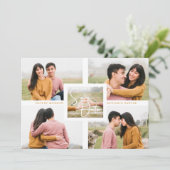 Exquisite Minimalist Custom 5-Photo Wedding セーブザデート (スタンド正面)