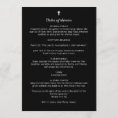 Exquisite Minimalist Floral Black & White Floral プログラム (裏面)