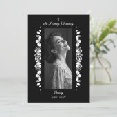 Exquisite Minimalist Floral Black & White Floral プログラム (スタンド正面)