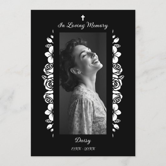 Exquisite Minimalist Floral Black & White Floral プログラム (正面)