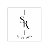 Exquisite Minimalist Stylish Wedding Initials ラバースタンプ (インプリント)