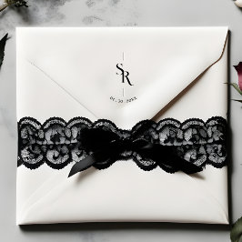 Exquisite Minimalist Stylish Wedding Initials ラバースタンプ