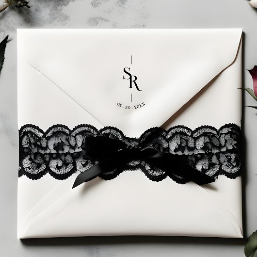 Exquisite Minimalist Stylish Wedding Initials ラバースタンプ