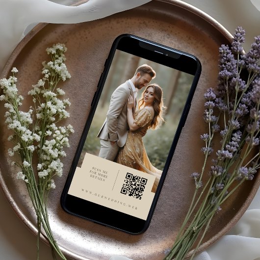 Exquisite Minimalist Wedding Botanical Monogram 招待状