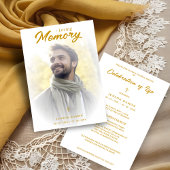 Exquisite Minimalist White Gold Gradient Photo 招待状