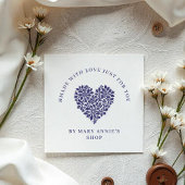 Exquisite Modern Floral Wildflower Heart-Shaped ラバースタンプ