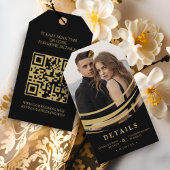 Exquisite Modern Golden Abstract Geometric Shape ギフトタグ