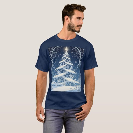 Exquisite Ornate Christmas Yule Tree Tシャツ (正面フル)
