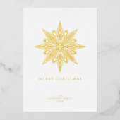 Exquisite Ornate Stylish Christmas Star Gold 箔シーズンカード (正面)