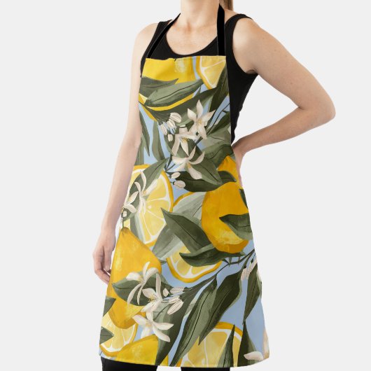 Exquisite pattern with yellow bergamot fruits, cit エプロン (インサイチュ)