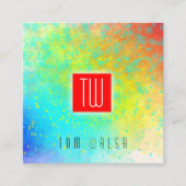 Exquisite Personalized Vibrant Greeting Card スクエア名刺 (正面)