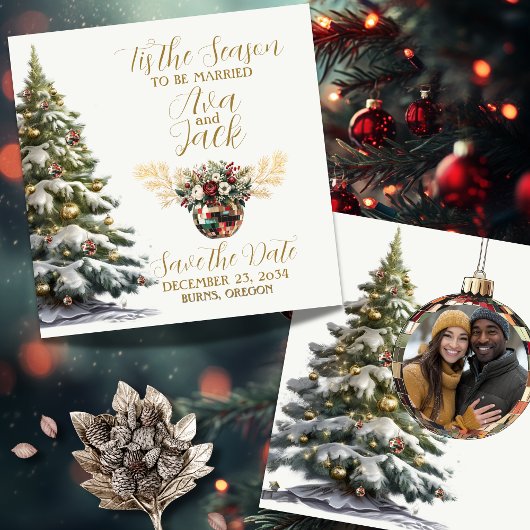 Exquisite Red & Green It's the Season for Marriage セーブザデート