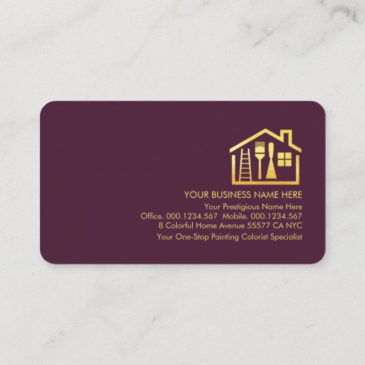 Exquisite Retro Purple Layers Colorist 名刺 (裏面)