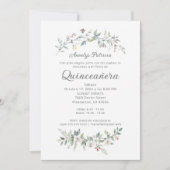 Exquisite Romantic Minimal Spring Floral Branches 招待状 (正面)