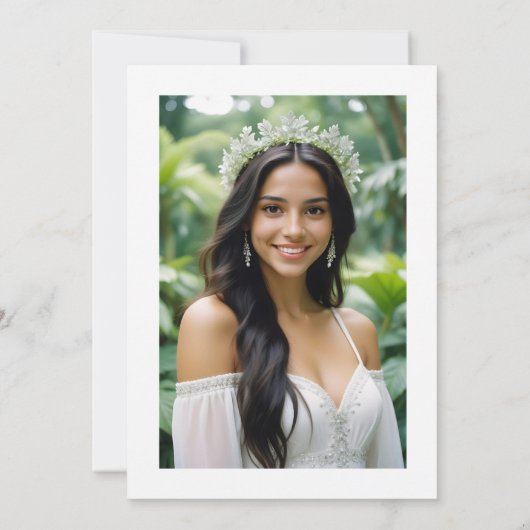 Exquisite Romantic Minimal Spring Floral Branches 招待状 (裏面)