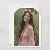 Exquisite Romantic Minimal Spring Floral Tiara XVs 招待状 (裏面)