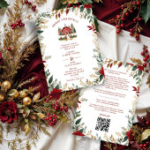 Exquisite Rustic Barn Farmhouse Fall Floral Frame セーブザデート