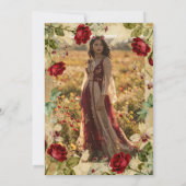 Exquisite Spanish Quinces Vintage Romantic Photo 招待状 (裏面)