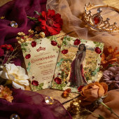 Exquisite Spanish Quinces Vintage Romantic Photo 招待状