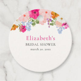Exquisite Spring Floral Bridal Shower フェイバータグ