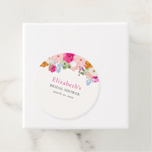 Exquisite Spring Floral Bridal Shower フェイバータグ (インサイチュ)