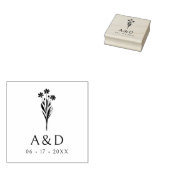 Exquisite Stylish Chic Wedding Bunch Initials ラバースタンプ (押印)