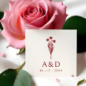 Exquisite Stylish Chic Wedding Bunch Initials ラバースタンプ
