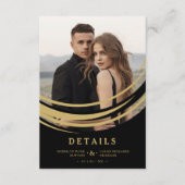 Exquisite Stylish Golden Abstract Geometric Shape エンクロージャーカード (正面)