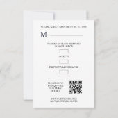 Exquisite Stylish Golden Abstract Geometric Shape 出欠カード (裏面)