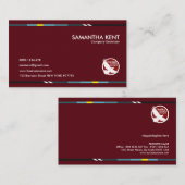 exquisite Tabs Maroon Company総務部長 名刺 (正面/裏面)