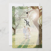 Exquisite Vellum Transparency Minimalist Wedding セーブザデート (正面)