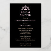 Exquisite Vintage Retro 20s Bride Bridal Shower 箔招待状 (裏面)